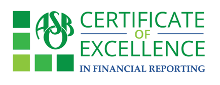 ASBO Certificate of Excellence in Financial Reporting